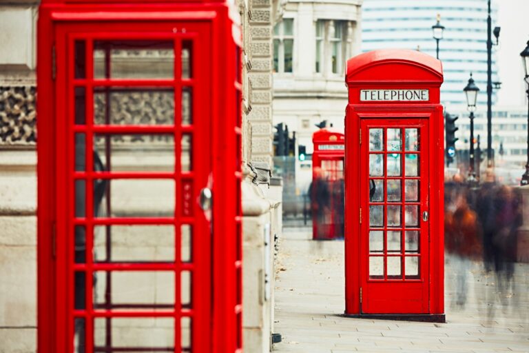 Red telephone boxes